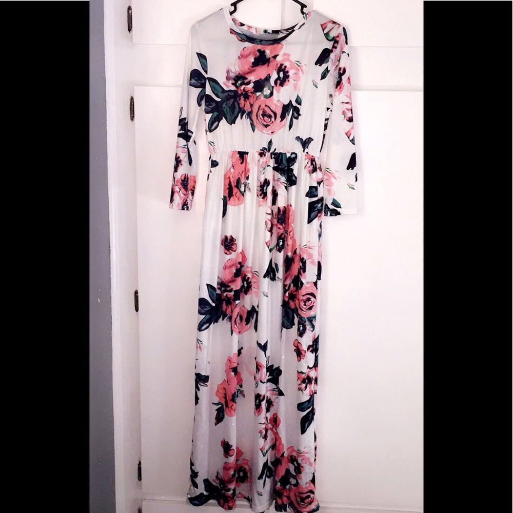 White floral dress
